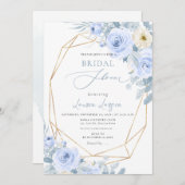 ArtsApp H2 Dusty Blue Rose Brautparty Einladung (Vorne/Hinten)