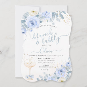 ArtsApp H2 Dusty Blue Rose Bubbly Einladung