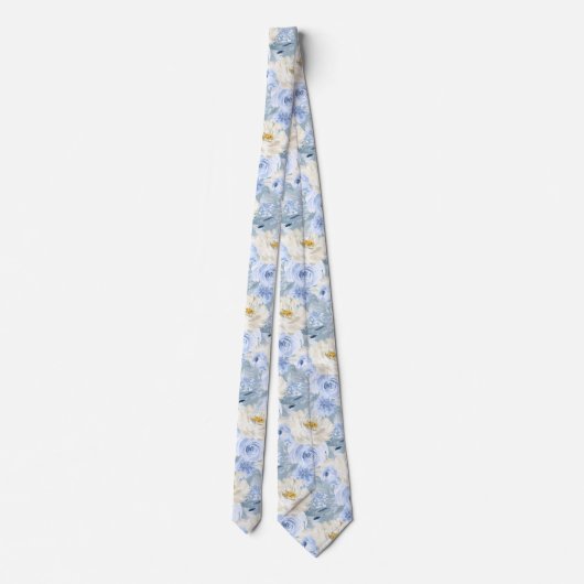 ArtsApp H2 Dusty Blue Rose Hochzeit Krawatte (Rückseite)