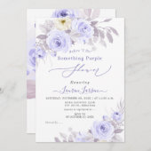 ArtsApp H2 Dusty Lila Rose Brautparty Einladung (Vorne/Hinten)