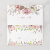 ArtsApp H2 Dusty Pink Roses Brautparty Platzkarte (Außenseite Aufgefaltet)