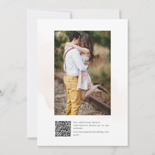 ArtsApp H2 Dusty Pink Roses Save the Date Karte (Rückseite)