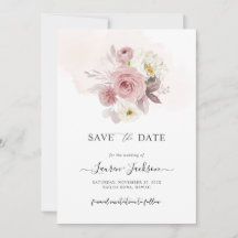 ArtsApp H2 Dusty Pink Roses Save the Date Karte