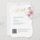 ArtsApp H2 Elegante Dusty-Rose Hochzeit Einladung (Rückseite)