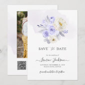 ArtsApp H2 Lila Rose Save the Date Karte (Vorne/Hinten)