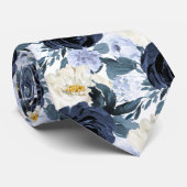 ArtsApp H2 Navy+Dusty Blue Rose Hochzeit Krawatte (Gerollt)