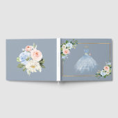 ArtsApp H2 Ombre Blush Pink Sparkling Quinceanera Gästebuch (Voll)