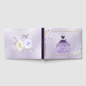 ArtsApp H2 Ombre Lila Sparkling Quinceanera Gästebuch (Voll)