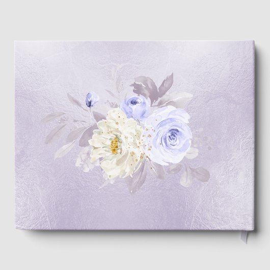 ArtsApp H2 Ombre Lila Sparkling Quinceanera Gästebuch (Rückseite)