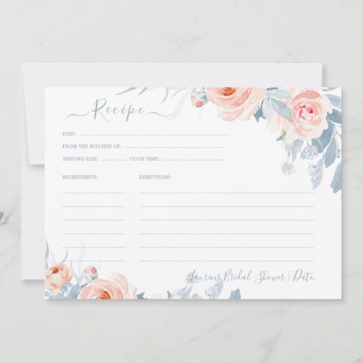 ArtsApp H2 Rosa Rosen Brautparty Rezept Einladung (Vorderseite)
