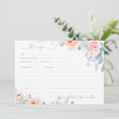 ArtsApp H2 Rosa Rosen Brautparty Rezept Einladung (Stehend Vorderseite)