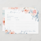 ArtsApp H2 Rosa Rosen Brautparty Rezept Einladung (Vorne/Hinten)