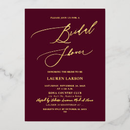 ArtsApp Luxe Calligraphy Burgundy Gold Folieneinladung