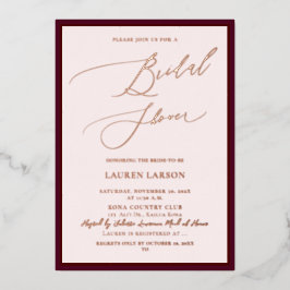 ArtsApp Luxe Calligraphy Burgundy Rose Gold Folieneinladung