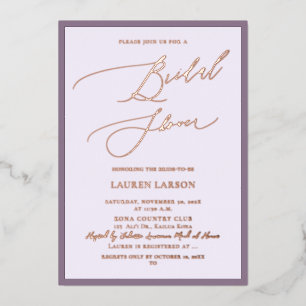 ArtsApp Luxe Kalligrafie Dusty Purple Roségold Folieneinladung
