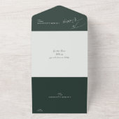 ArtsApp Moderne Kalligraphie Forest Green Wedding All In One Einladung (Außenbereich)