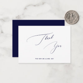 ArtsApp Navy Blue Luxe Calligraphy Vielen Dank Mitteilungskarte