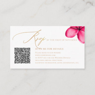 ArtsApp Paradise Shore QR-Code Faux Gold RSVP Begleitkarte