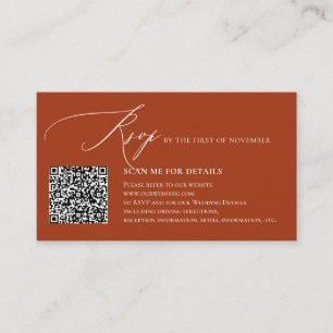 ArtsApp QR-Code elegante RSVP Luxus-Kalligrafie Begleitkarte