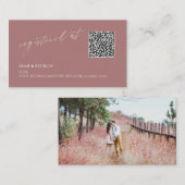 ArtsApp QR-Code-Registrierung Dusty Rose Blush Sch Begleitkarte (Vorne/Hinten)