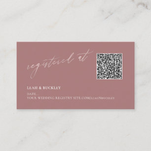 ArtsApp QR-Code-Registrierung Dusty Rose Blush Sch Begleitkarte