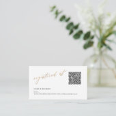 ArtsApp QR Code Registry Imitate Gold Calligraphy Begleitkarte (Stehend Vorderseite)