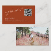 ArtsApp QR Code Rust Orange Registry Calligraphy Begleitkarte (Vorne/Hinten)