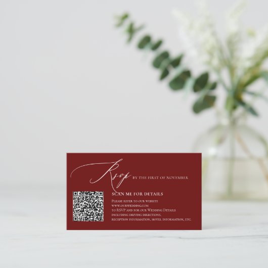 ArtsApp QR Code UAWG Luxe Calligraphy Begleitkarte (Stehend Vorderseite)