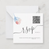 ArtsApp QR Code UAWG Wasserfarbe Rosa Rose Mitteilungskarte (Vorderseite)