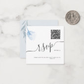 ArtsApp QR Code UAWG Watercolor Blue Rose Mitteilungskarte (Vorderseite/Rückseite Beispiel)