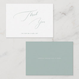 ArtsApp Sage Green Luxe Calligraphy Vielen Dank Mitteilungskarte