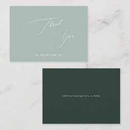 ArtsApp Sage Green Luxe Calligraphy Vielen Dank Mitteilungskarte