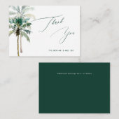 ArtsApp Tropical Luxe Calligraphy Vielen Dank Mitteilungskarte (Vorne/Hinten)