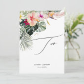 ArtsApp Tropical Paradise Gold Dust Table Two Einladung (Stehend Vorderseite)