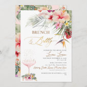 ArtsApp Tropical Paradise Imitate Gold Brunch+Bubb Einladung (Vorne/Hinten)