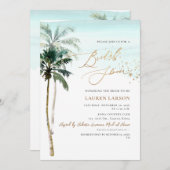 ArtsApp Tropical Paradise Imitate Gold Calligraphy Einladung (Vorne/Hinten)