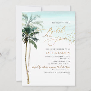 ArtsApp Tropical Paradise Imitate Gold Calligraphy Einladung