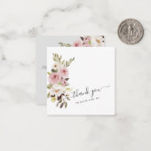 ArtsApp Wassercolor Dusty Pink Roses Vielen Dank Mitteilungskarte (Vorderseite/Rückseite Beispiel)