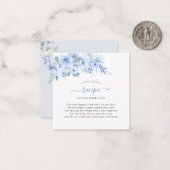 ArtsApp Watercolor Blue Rose Request Encl Mitteilungskarte (Vorderseite/Rückseite Beispiel)