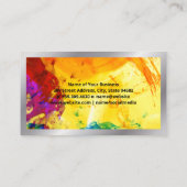 Artsty Painterly Background | Silbergrenze Visitenkarte (Rückseite)