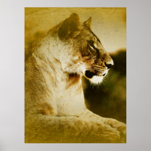 *~* Artsy AP23 Künstlerische Wasserfarbe GOLDENE L Poster