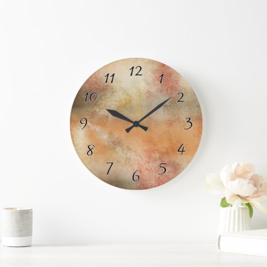 Artsy Autumn Abstract Große Wanduhr (Zuhause)