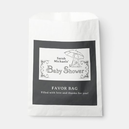 Artsy Baby Shower Geschenktütchen (Vorderseite)