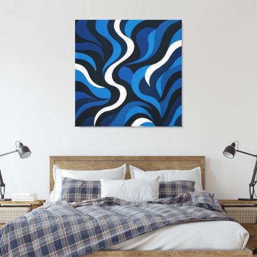 Artsy Blue Wall Decor Leinwanddruck (Insitu (Schlafzimmer))