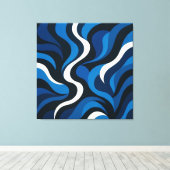Artsy Blue Wall Decor Leinwanddruck (Insitu (Holzboden))