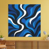 Artsy Blue Wall Decor Leinwanddruck (Insitu (Wohnzimmer))
