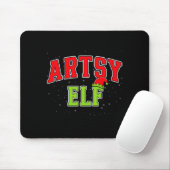 Artsy Elf Christmas Family Matching Group Xmas Act Mousepad (Mit Mouse)