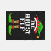 Artsy Elf Matching Family Group Christmas Party Py Fleecedecke (Vorderseite (Horizontal))