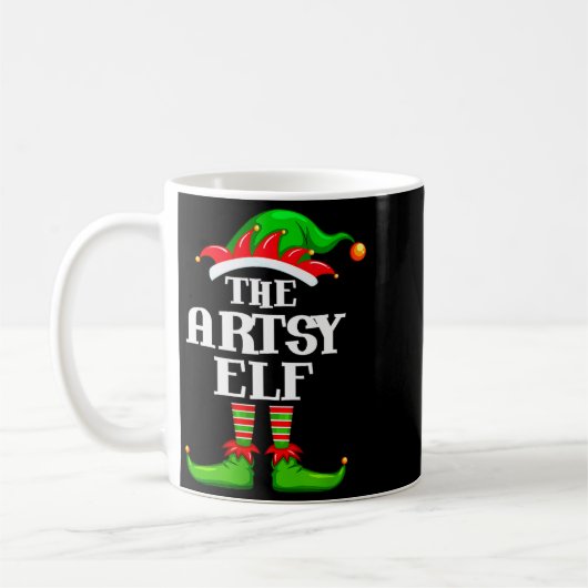 Artsy Elf Matching Family Group Christmas Party Py Kaffeetasse (Links)