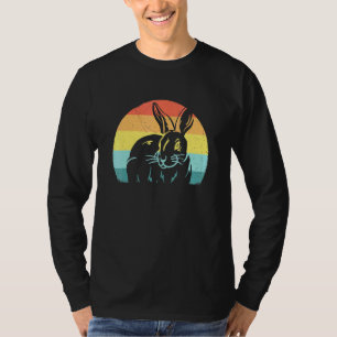 Artsy-Hasen-Design-Hase Retro Vintage Sonnenunterg T-Shirt